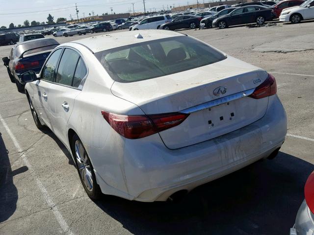 JN1EV7AP2JM362677 - 2018 INFINITI Q50 LUXE WHITE photo 3