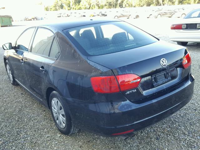 3VW2K7AJ2EM328055 - 2014 VOLKSWAGEN JETTA BASE BLACK photo 3