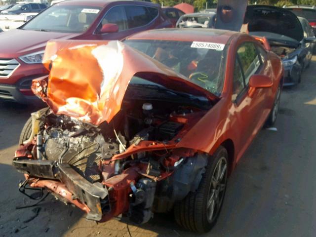 4A3AK64F78E035212 - 2008 MITSUBISHI ECLIPSE SE ORANGE photo 2