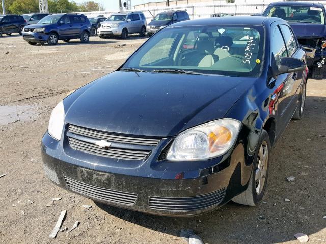 1G1AL55F577313013 - 2007 CHEVROLET COBALT LT BLACK photo 2