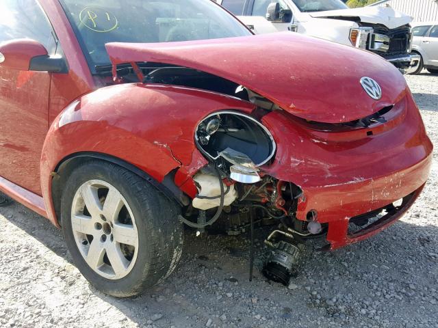 3VWRW31C57M515662 - 2007 VOLKSWAGEN NEW BEETLE 红色 照片 9