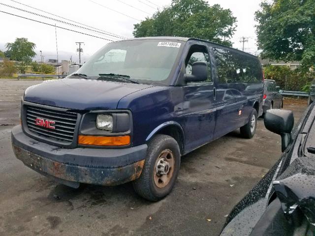 1GJHG39U771235644 - 2007 GMC SAVANA G35 BLUE photo 2