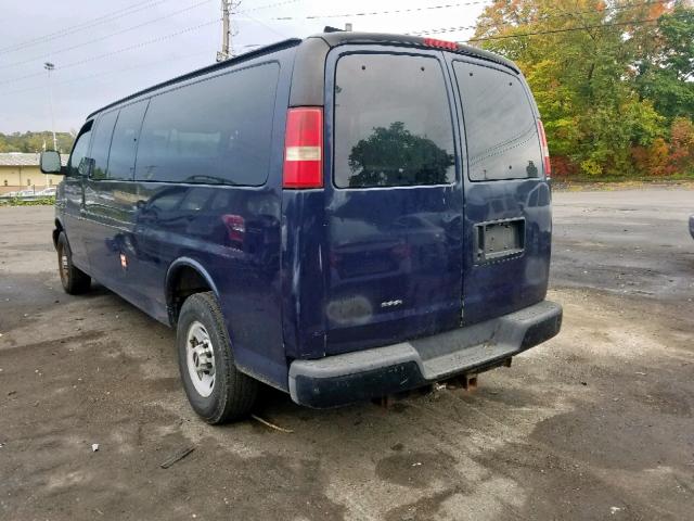 1GJHG39U771235644 - 2007 GMC SAVANA G35 BLUE photo 3