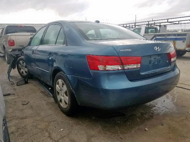 5NPET46C07H292638 - 2007 HYUNDAI SONATA GLS BLUE photo 3