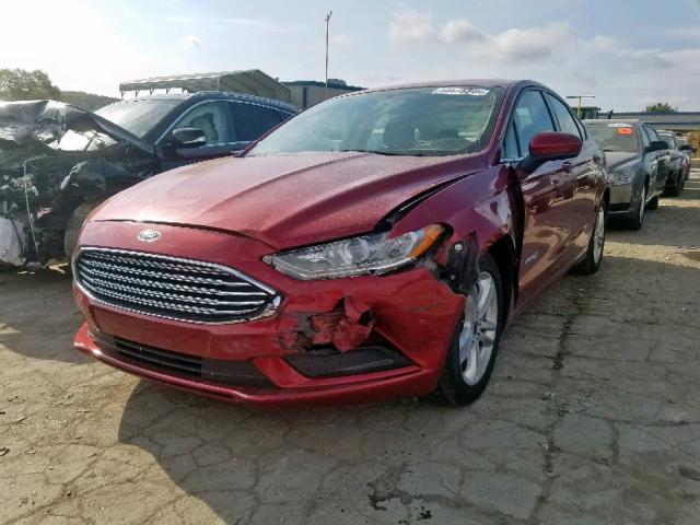 3FA6P0LUXJR208690 - 2018 FORD FUSION SE MAROON photo 2