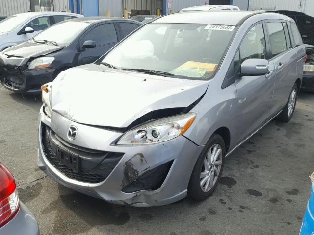 JM1CW2BL4E0164003 - 2014 MAZDA 5 SPORT SILVER photo 2