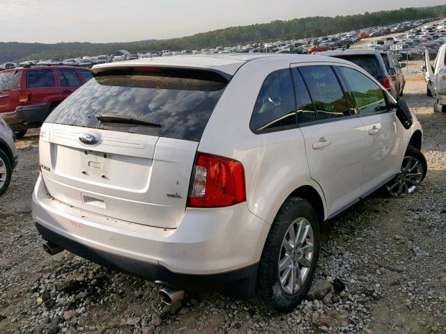 2FMDK3JC5EBA70908 - 2014 FORD EDGE SEL WHITE photo 4