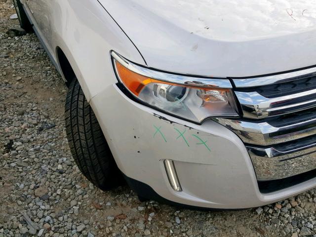 2FMDK3JC5EBA70908 - 2014 FORD EDGE SEL WHITE photo 9