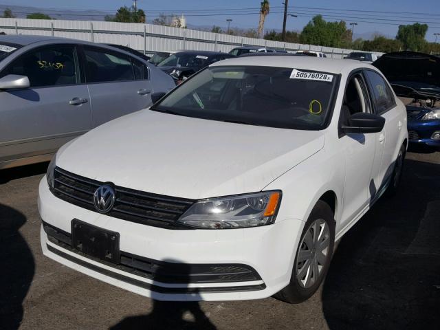 3VW2K7AJ1FM422171 - 2015 VOLKSWAGEN JETTA BASE Սպիտակ լուսանկար 2