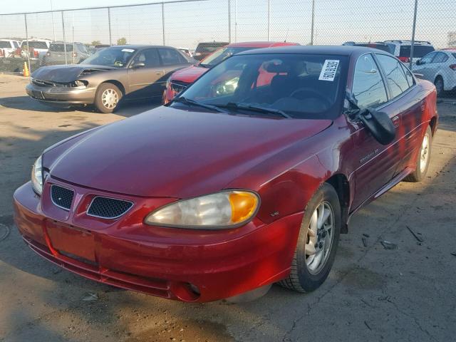 1G2NF52E31M616610 - 2001 PONTIAC GRAND AM S MAROON photo 2