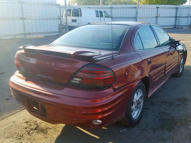 1G2NF52E31M616610 - 2001 PONTIAC GRAND AM S MAROON photo 4