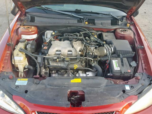 1G2NF52E31M616610 - 2001 PONTIAC GRAND AM S MAROON photo 7