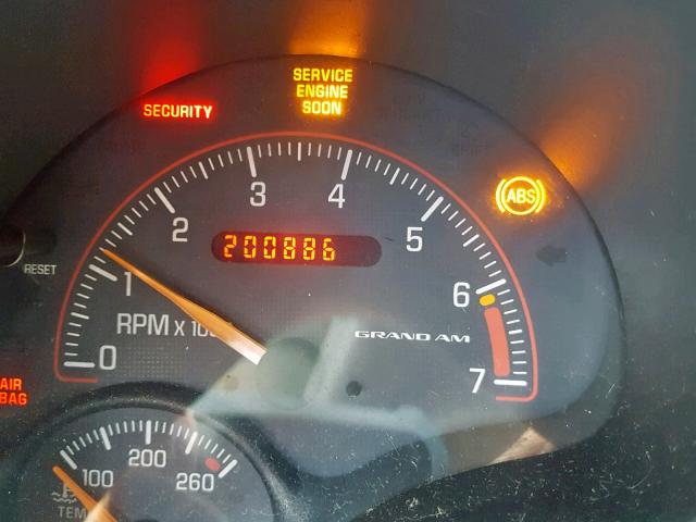 1G2NF52E31M616610 - 2001 PONTIAC GRAND AM S MAROON photo 8