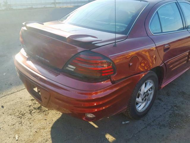 1G2NF52E31M616610 - 2001 PONTIAC GRAND AM S MAROON photo 9