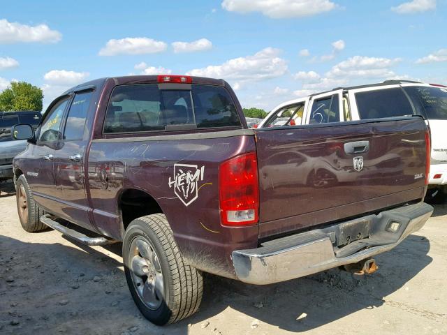 1D7HA18D25S299229 - 2005 DODGE RAM 1500 S PURPLE photo 3