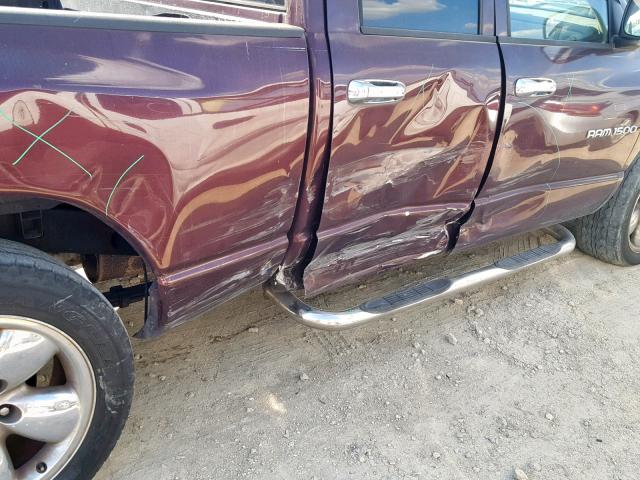 1D7HA18D25S299229 - 2005 DODGE RAM 1500 S PURPLE photo 9