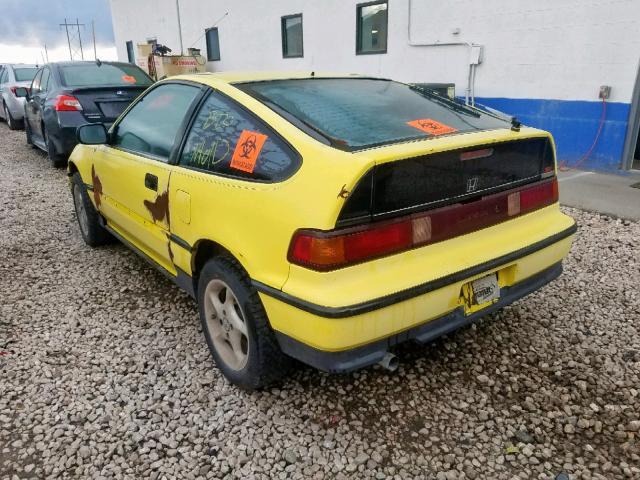 JHMED9368LS010975 - 1990 HONDA CIVIC 1500 YELLOW photo 3