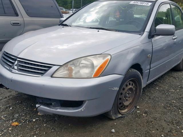 JA3AJ26E86U002417 - 2006 MITSUBISHI LANCER ES SILVER photo 9