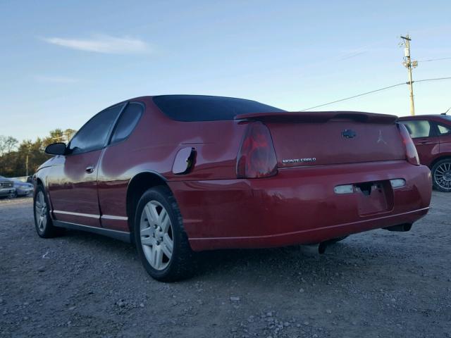 2G1WJ15K279134671 - 2007 CHEVROLET MONTE CARL RED photo 3