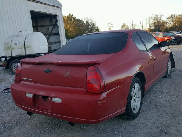 2G1WJ15K279134671 - 2007 CHEVROLET MONTE CARL RED photo 4