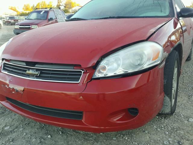 2G1WJ15K279134671 - 2007 CHEVROLET MONTE CARL RED photo 9