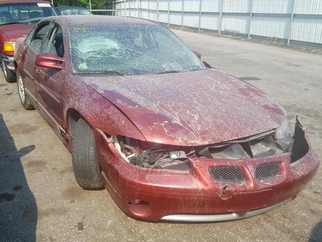 1G2WP52K0YF200908 - 2000 PONTIAC GRAND PRIX BURGUNDY photo 1