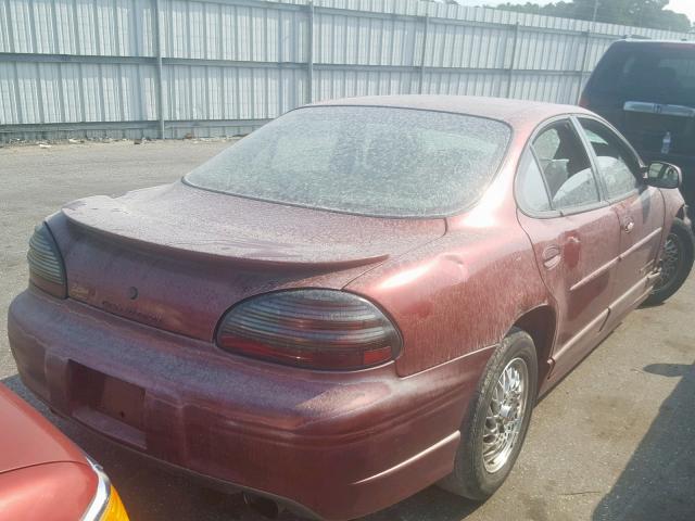 1G2WP52K0YF200908 - 2000 PONTIAC GRAND PRIX BURGUNDY photo 4