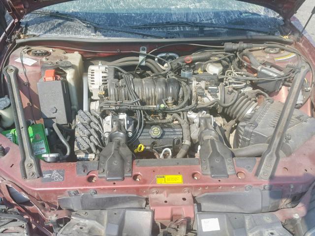 1G2WP52K0YF200908 - 2000 PONTIAC GRAND PRIX BURGUNDY photo 7