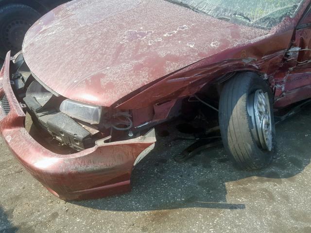 1G2WP52K0YF200908 - 2000 PONTIAC GRAND PRIX BURGUNDY photo 9