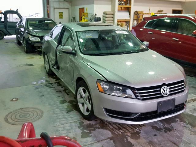 1VWBP7A39DC145903 - 2013 VOLKSWAGEN PASSAT SE GRAY photo 1