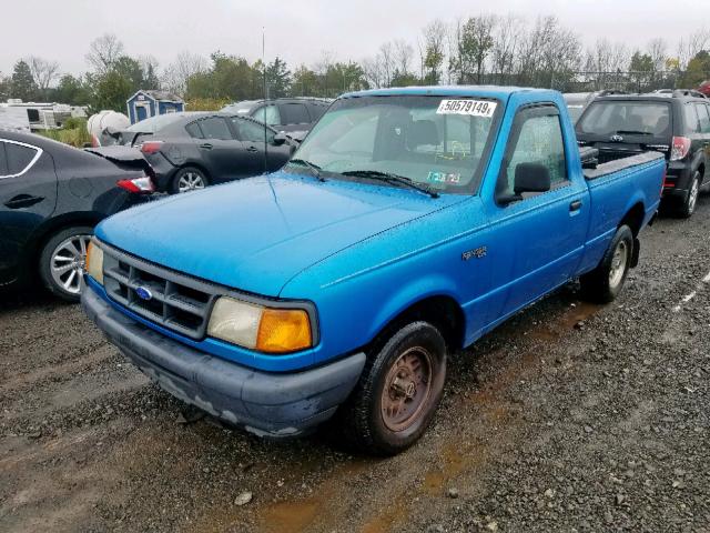 1FTCR10A2PTA98197 - 1993 FORD RANGER BLUE photo 2