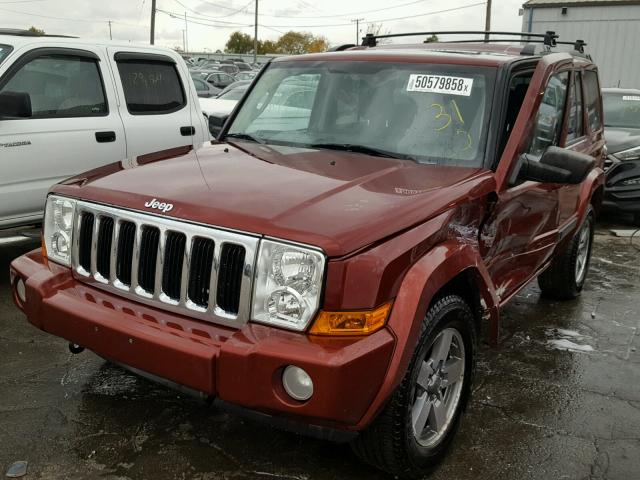 1J8HG48K48C149476 - 2008 JEEP COMMANDER MAROON photo 2
