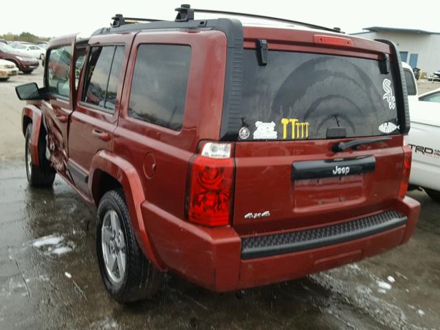 1J8HG48K48C149476 - 2008 JEEP COMMANDER MAROON photo 3