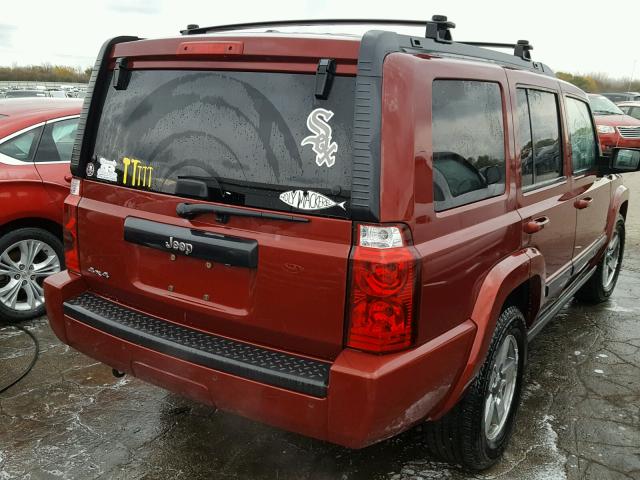 1J8HG48K48C149476 - 2008 JEEP COMMANDER MAROON photo 4