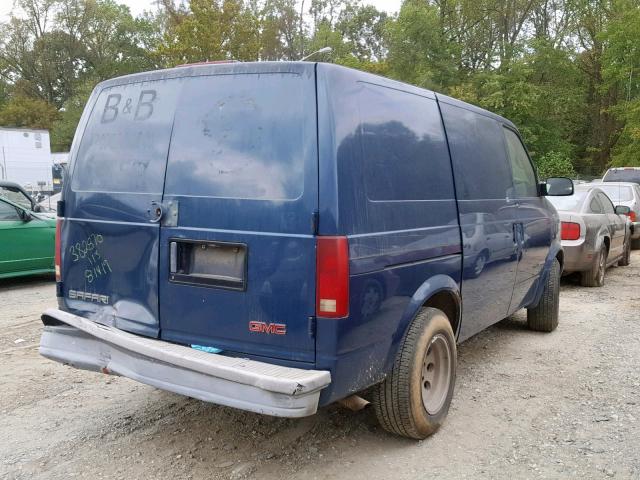 1GTDM19W6YB508363 - 2000 GMC SAFARI XT BLUE photo 4