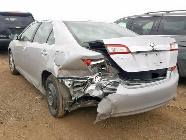 4T4BF1FK5CR229570 - 2012 TOYOTA CAMRY BASE SILVER photo 3