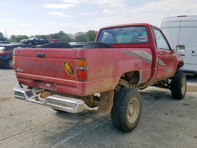 JT4RN63A0J5047291 - 1988 TOYOTA PICKUP RN6 RED photo 4