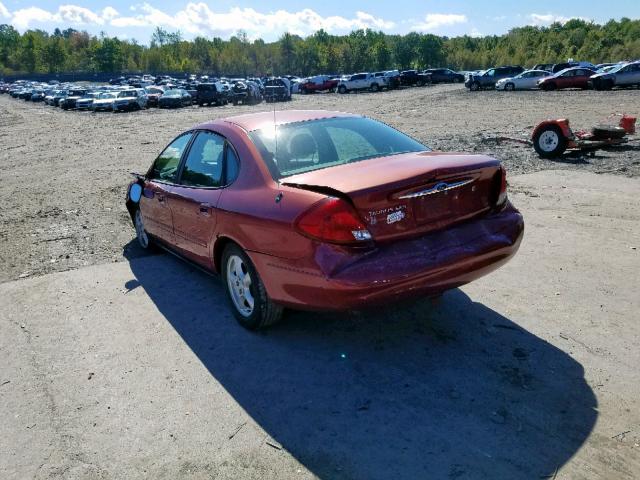 1FAFP552X3A239878 - 2003 FORD TAURUS SES RED photo 3