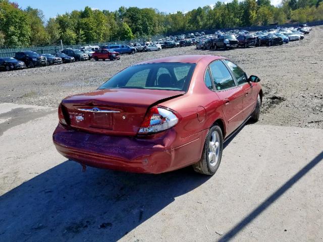 1FAFP552X3A239878 - 2003 FORD TAURUS SES RED photo 4