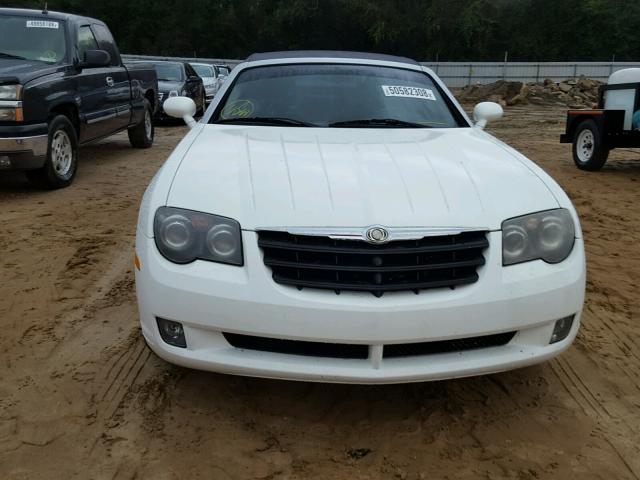 1C3AN65L16X062751 - 2006 CHRYSLER CROSSFIRE WHITE photo 9