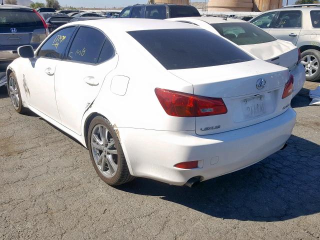 JTHBK262765008016 - 2006 LEXUS IS 250 WHITE photo 3