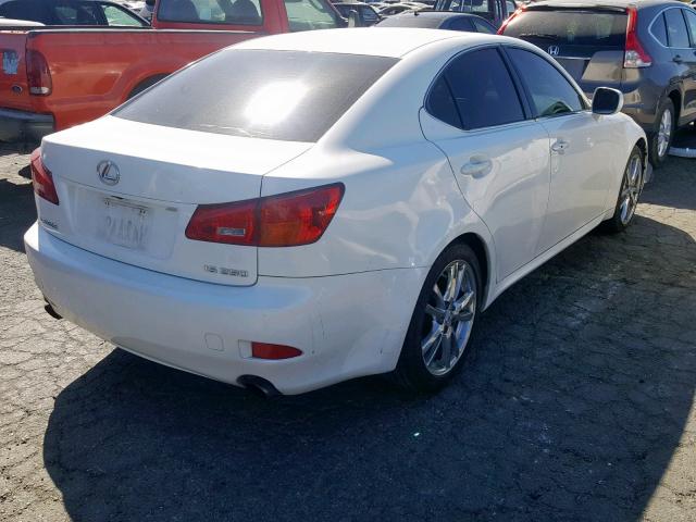 JTHBK262765008016 - 2006 LEXUS IS 250 WHITE photo 4