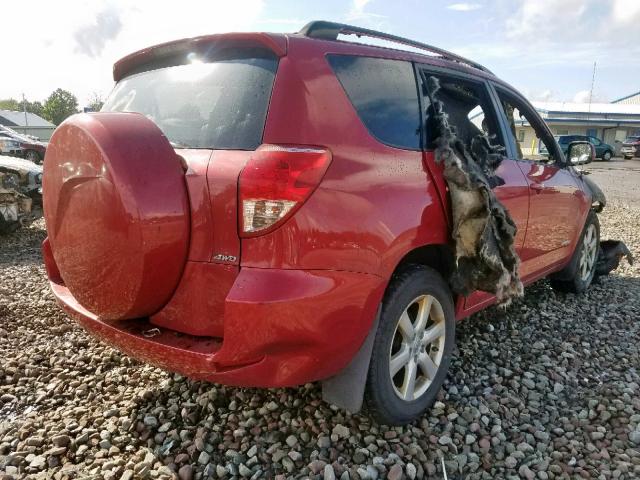 JTMBD31V176045092 - 2007 TOYOTA RAV4 LIMIT RED photo 4