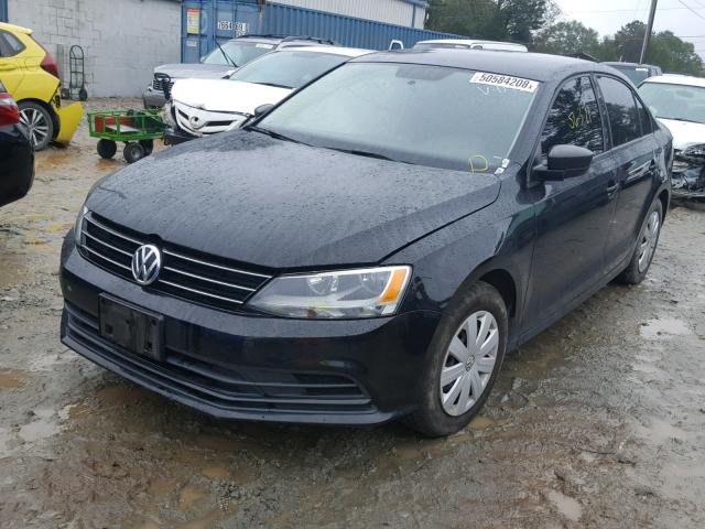 3VW2K7AJ9FM330922 - 2015 VOLKSWAGEN JETTA BASE BLACK photo 2