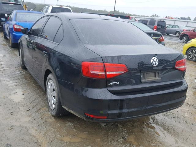 3VW2K7AJ9FM330922 - 2015 VOLKSWAGEN JETTA BASE BLACK photo 3