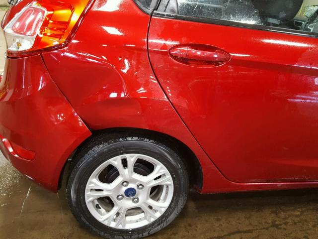 3FADP4EJ6EM191648 - 2014 FORD FIESTA SE RED photo 9