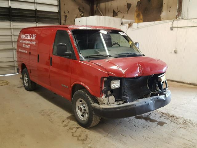 1GTHG35U541114801 - 2004 GMC SAVANA G35 RED photo 1