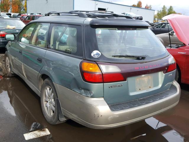 4S3BH675847614054 - 2004 SUBARU LEGACY OUT GREEN photo 3