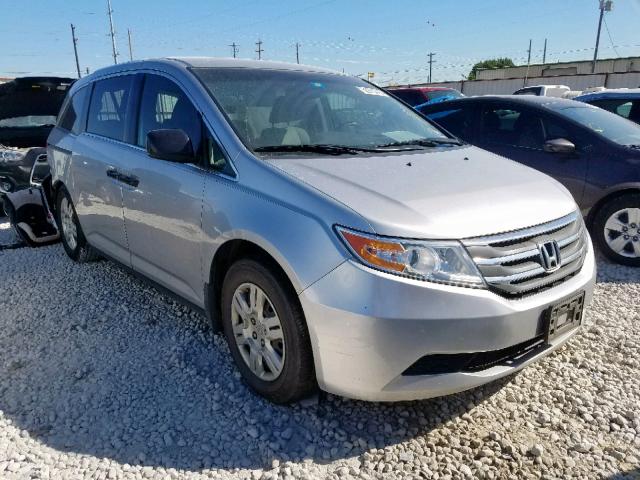 5FNRL5H28CB027602 - 2012 HONDA ODYSSEY LX SILVER photo 1