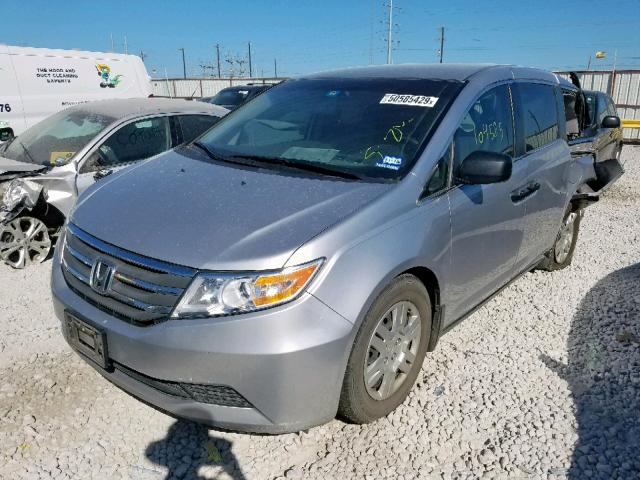 5FNRL5H28CB027602 - 2012 HONDA ODYSSEY LX SILVER photo 2